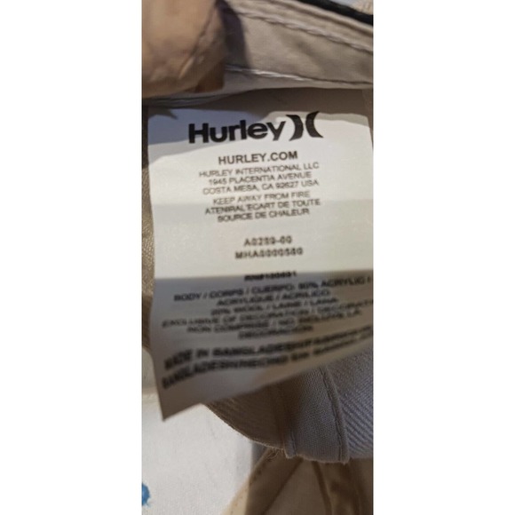 Hurley Hat Tan Blue Green Snapback Ball Cap - Picture 7 of 10